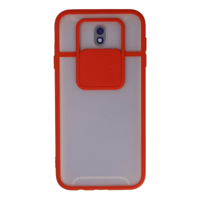 Newface Samsung Galaxy J7 Pro / J730 Kılıf Palm Buzlu Kamera Sürgülü Silikon