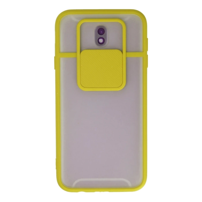Newface Samsung Galaxy J7 Pro / J730 Kılıf Palm Buzlu Kamera Sürgülü Silikon
