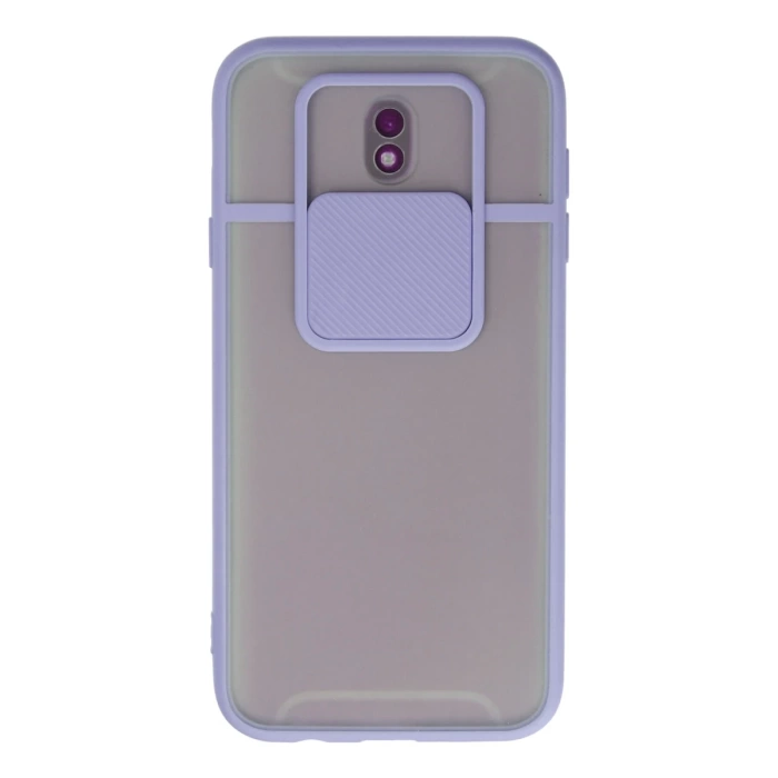 Newface Samsung Galaxy J7 Pro / J730 Kılıf Palm Buzlu Kamera Sürgülü Silikon