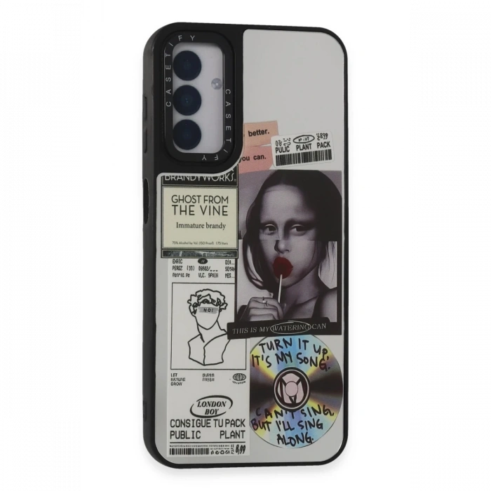 Newface Samsung Galaxy M14 5G Kılıf Mirror Desenli Kapak