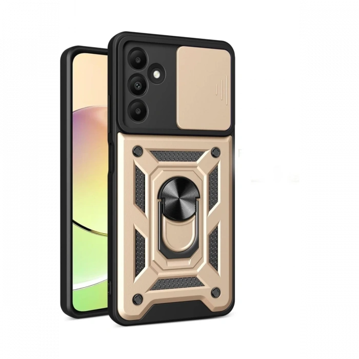 Newface Samsung Galaxy M15 Kılıf Pars Lens Yüzüklü Silikon