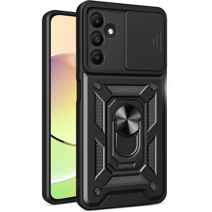 Newface Samsung Galaxy M15 Kılıf Pars Lens Yüzüklü Silikon
