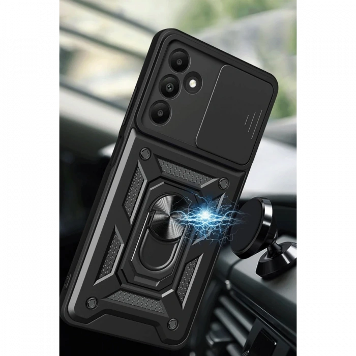 Newface Samsung Galaxy M15 Kılıf Pars Lens Yüzüklü Silikon