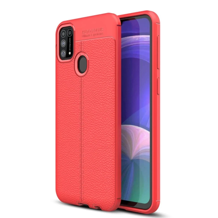 Newface Samsung Galaxy M31 Kılıf Auto Focus Kapak - Kırmızı