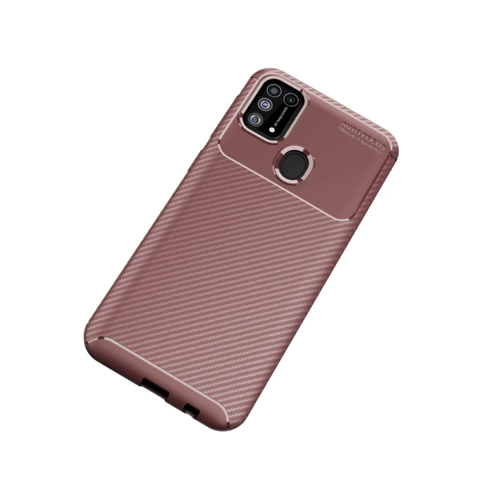 Newface Samsung Galaxy M31 Kılıf Auto Focus Karbon Kapak
