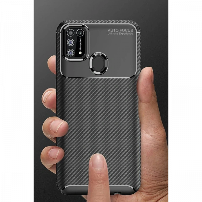 Newface Samsung Galaxy M31 Kılıf Auto Focus Karbon Kapak