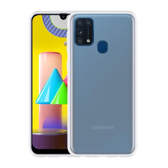 Newface Samsung Galaxy M31 Kılıf Lüx Şeffaf Silikon