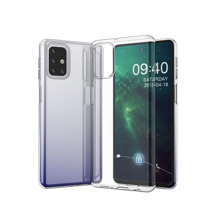 Newface Samsung Galaxy M31S Kılıf Lüx Şeffaf Silikon