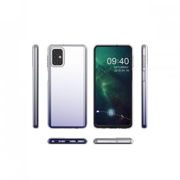 Newface Samsung Galaxy M31S Kılıf Lüx Şeffaf Silikon
