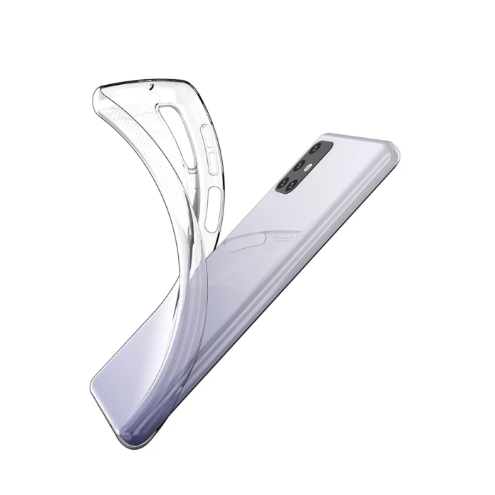 Newface Samsung Galaxy M31S Kılıf Lüx Şeffaf Silikon