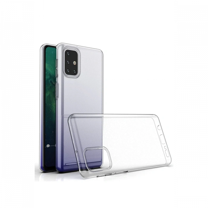 Newface Samsung Galaxy M31S Kılıf Lüx Şeffaf Silikon