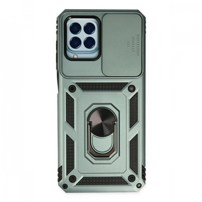 Newface Samsung Galaxy M33 Kılıf Pars Lens Yüzüklü Silikon
