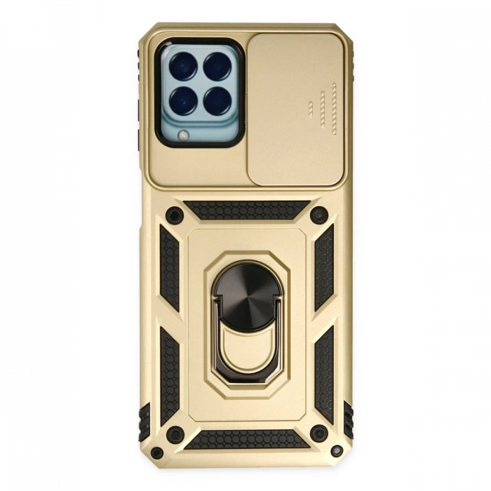 Newface Samsung Galaxy M33 Kılıf Pars Lens Yüzüklü Silikon