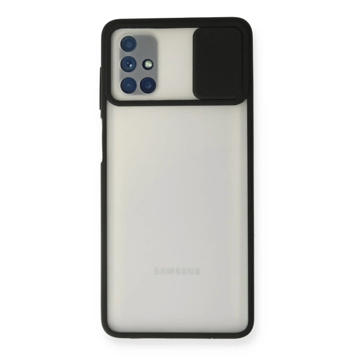 Newface Samsung Galaxy M51 Kılıf Palm Buzlu Kamera Sürgülü Silikon