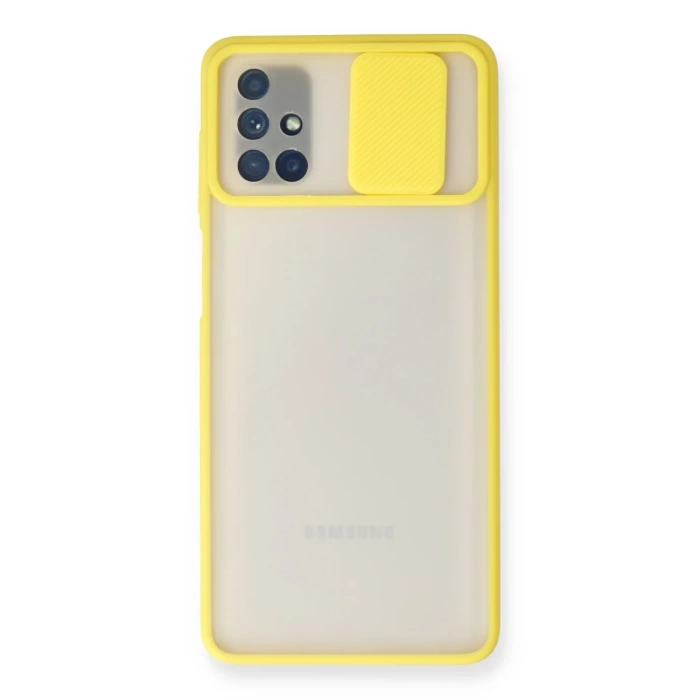 Newface Samsung Galaxy M51 Kılıf Palm Buzlu Kamera Sürgülü Silikon