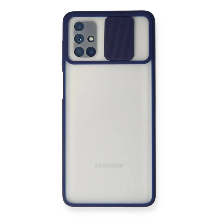 Newface Samsung Galaxy M51 Kılıf Palm Buzlu Kamera Sürgülü Silikon