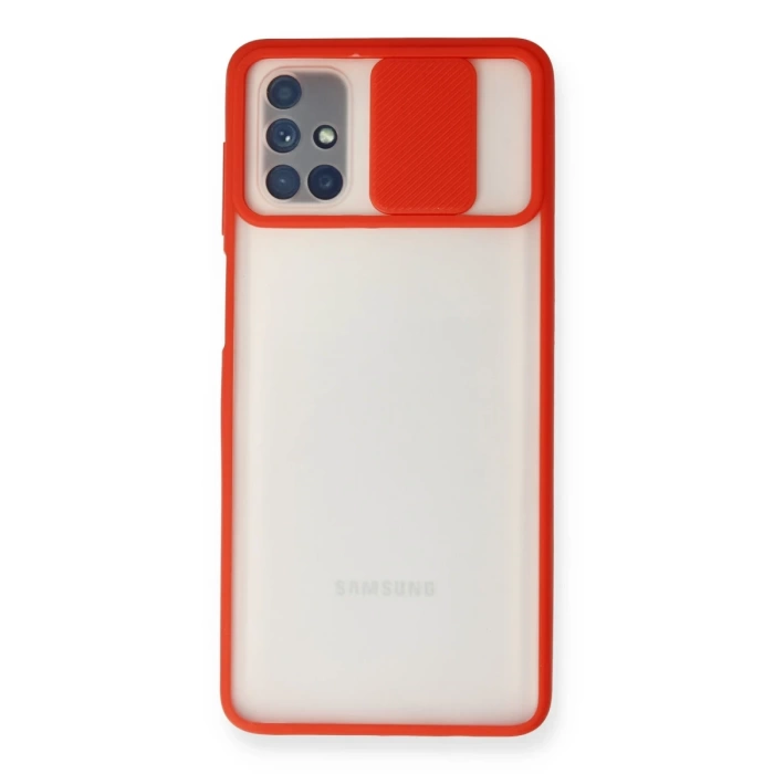 Newface Samsung Galaxy M51 Kılıf Palm Buzlu Kamera Sürgülü Silikon
