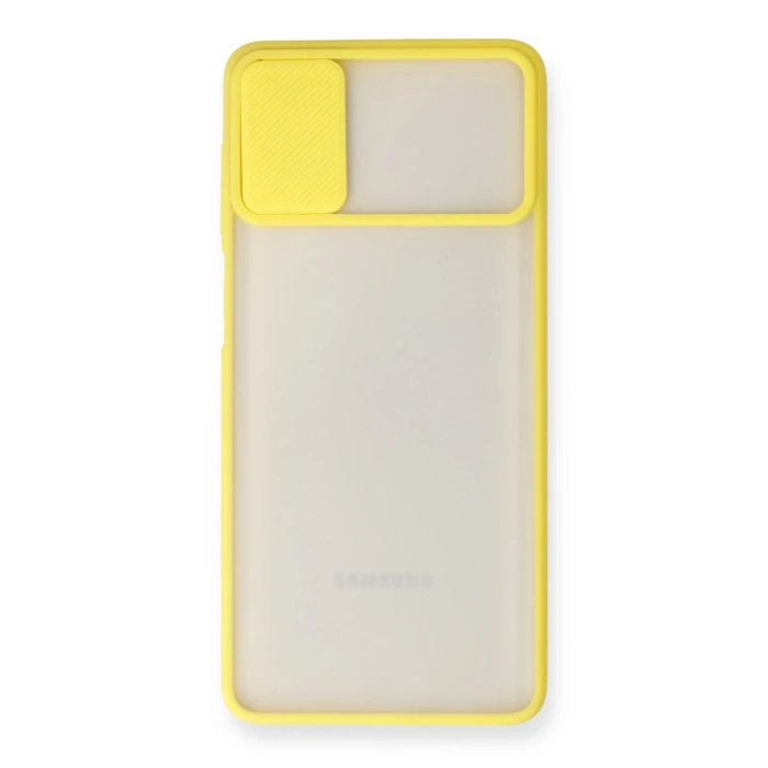 Newface Samsung Galaxy M51 Kılıf Palm Buzlu Kamera Sürgülü Silikon