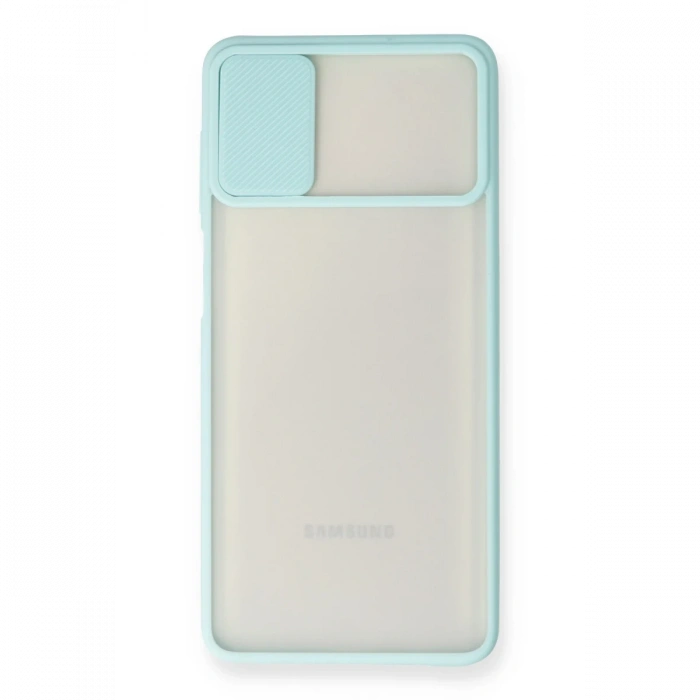 Newface Samsung Galaxy M51 Kılıf Palm Buzlu Kamera Sürgülü Silikon