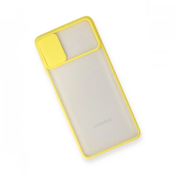 Newface Samsung Galaxy M51 Kılıf Palm Buzlu Kamera Sürgülü Silikon