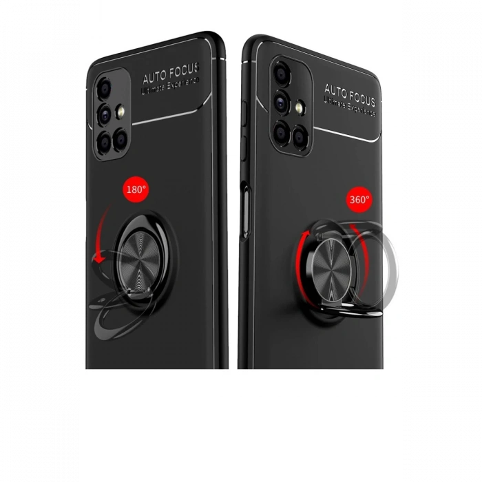 Newface Samsung Galaxy M51 Kılıf Range Yüzüklü Silikon