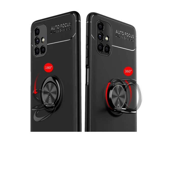 Newface Samsung Galaxy M51 Kılıf Range Yüzüklü Silikon