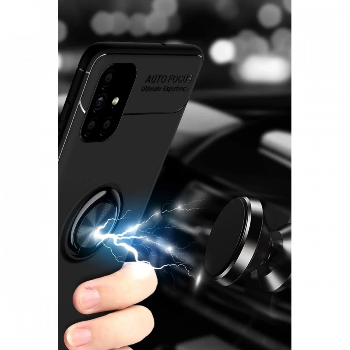 Newface Samsung Galaxy M51 Kılıf Range Yüzüklü Silikon