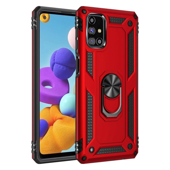 Newface Samsung Galaxy M51 Kılıf Sofya Yüzüklü Silikon Kapak