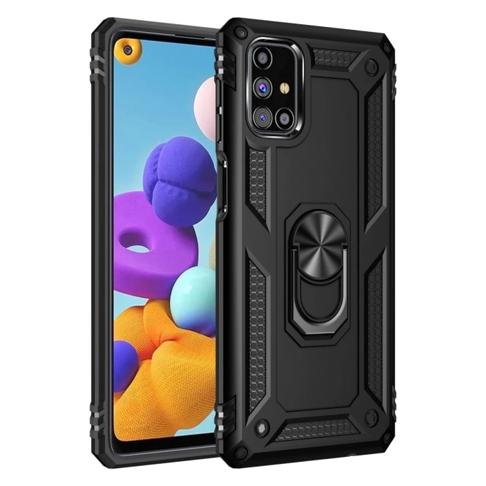 Newface Samsung Galaxy M51 Kılıf Sofya Yüzüklü Silikon Kapak