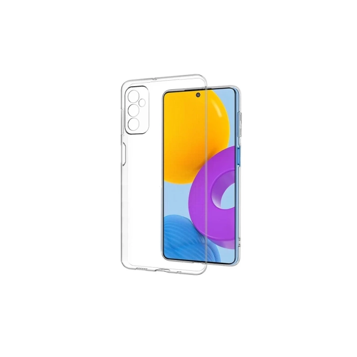 Newface Samsung Galaxy M52 5G Kılıf Deluxe 2mm Şeffaf Silikon - Şeffaf