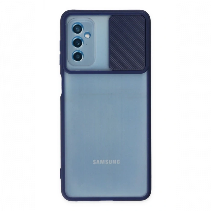 Newface Samsung Galaxy M52 5G Kılıf Palm Buzlu Kamera Sürgülü Silikon