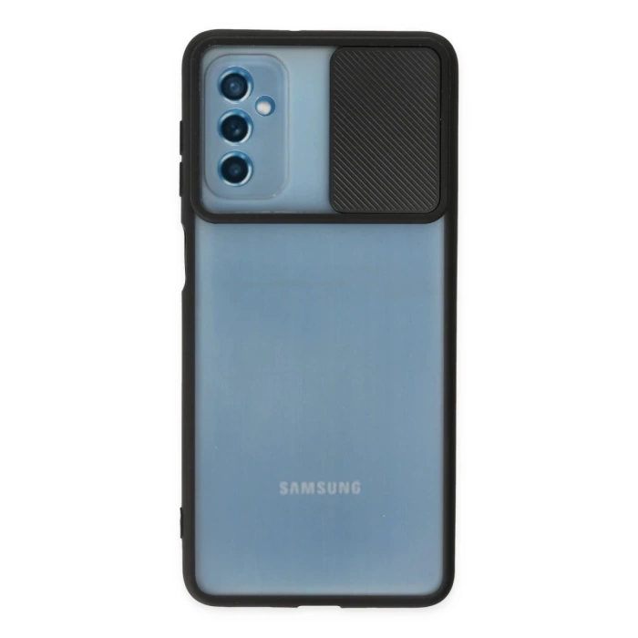 Newface Samsung Galaxy M52 5G Kılıf Palm Buzlu Kamera Sürgülü Silikon