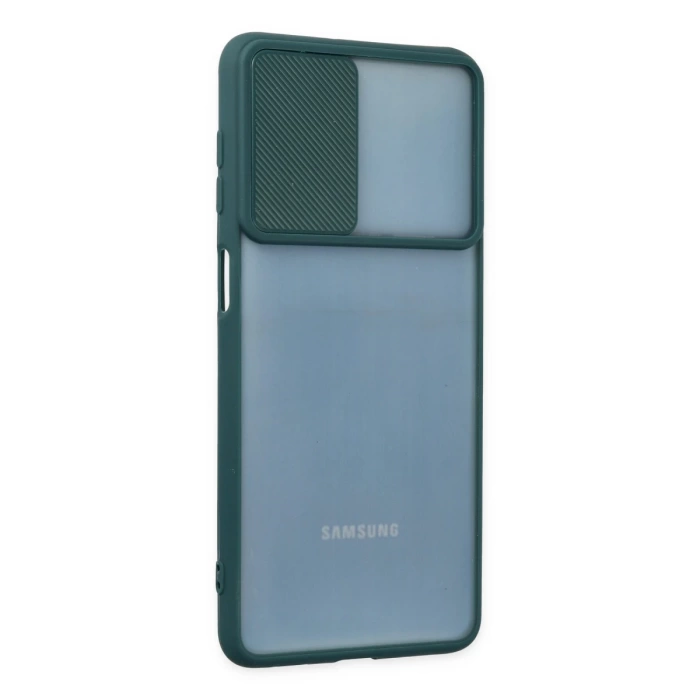 Newface Samsung Galaxy M52 5G Kılıf Palm Buzlu Kamera Sürgülü Silikon