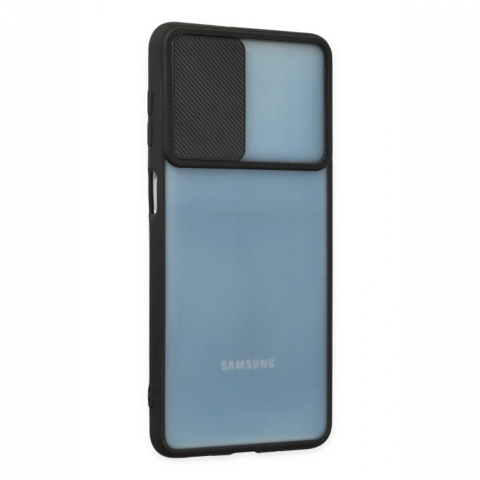 Newface Samsung Galaxy M52 5G Kılıf Palm Buzlu Kamera Sürgülü Silikon