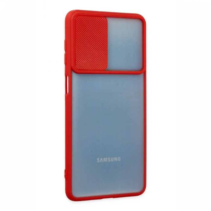 Newface Samsung Galaxy M52 5G Kılıf Palm Buzlu Kamera Sürgülü Silikon