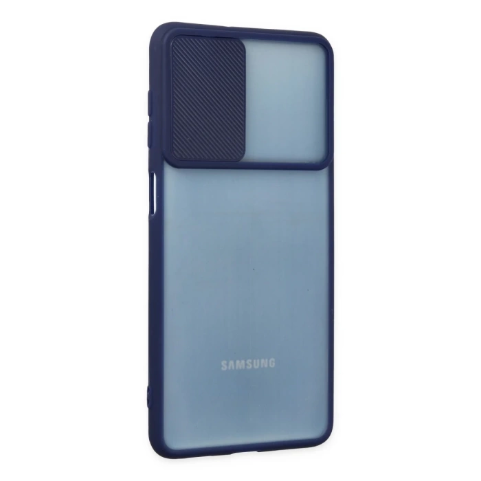 Newface Samsung Galaxy M52 5G Kılıf Palm Buzlu Kamera Sürgülü Silikon