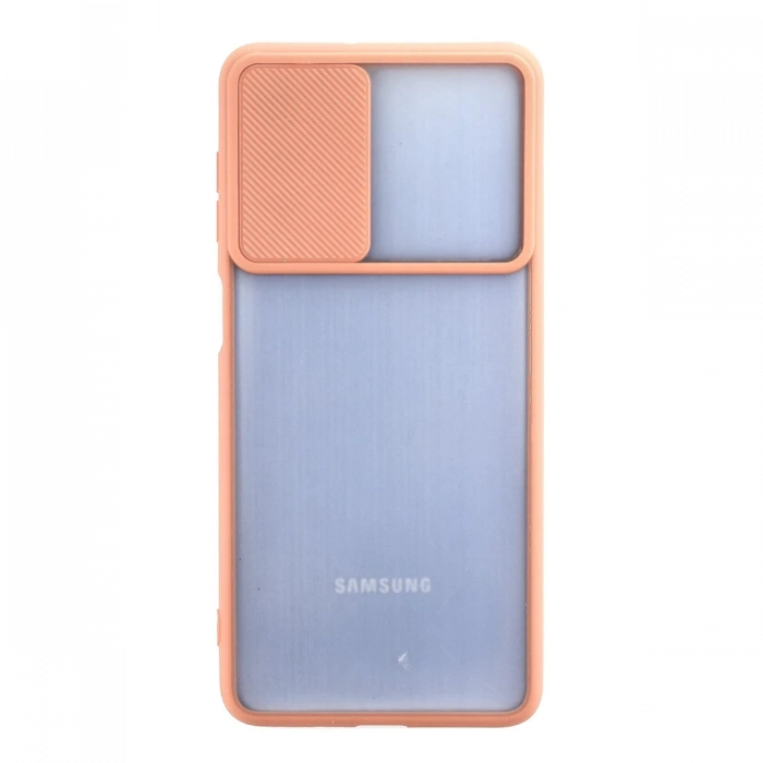 Newface Samsung Galaxy M52 5G Kılıf Palm Buzlu Kamera Sürgülü Silikon