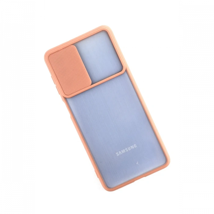 Newface Samsung Galaxy M52 5G Kılıf Palm Buzlu Kamera Sürgülü Silikon