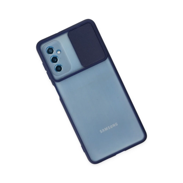 Newface Samsung Galaxy M52 5G Kılıf Palm Buzlu Kamera Sürgülü Silikon