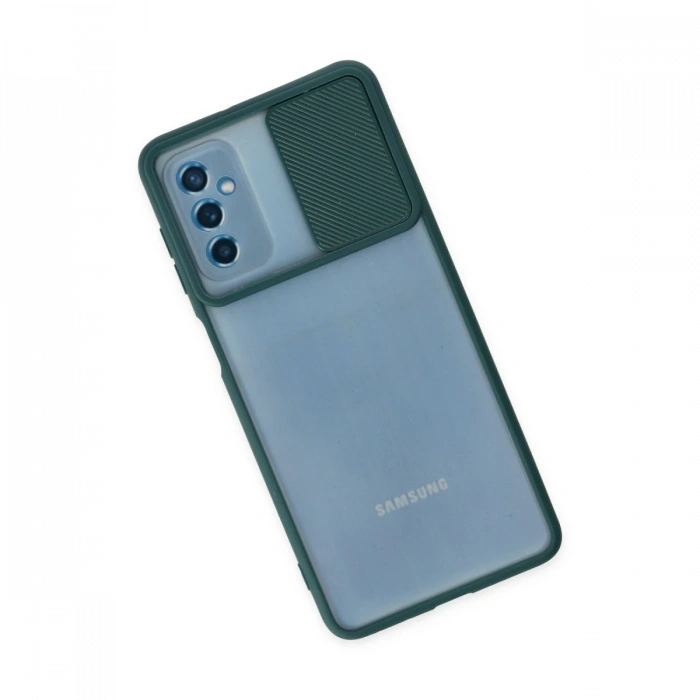 Newface Samsung Galaxy M52 5G Kılıf Palm Buzlu Kamera Sürgülü Silikon