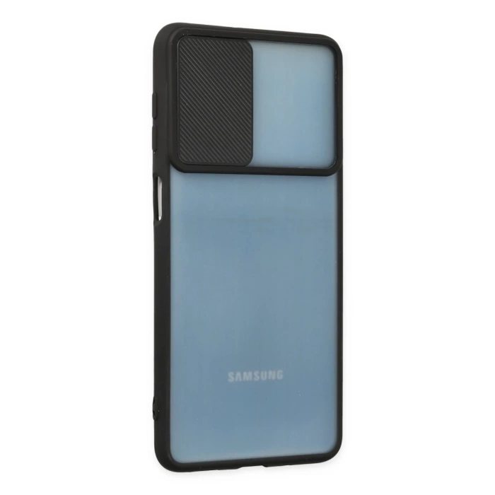 Newface Samsung Galaxy M52 5G Kılıf Palm Buzlu Kamera Sürgülü Silikon
