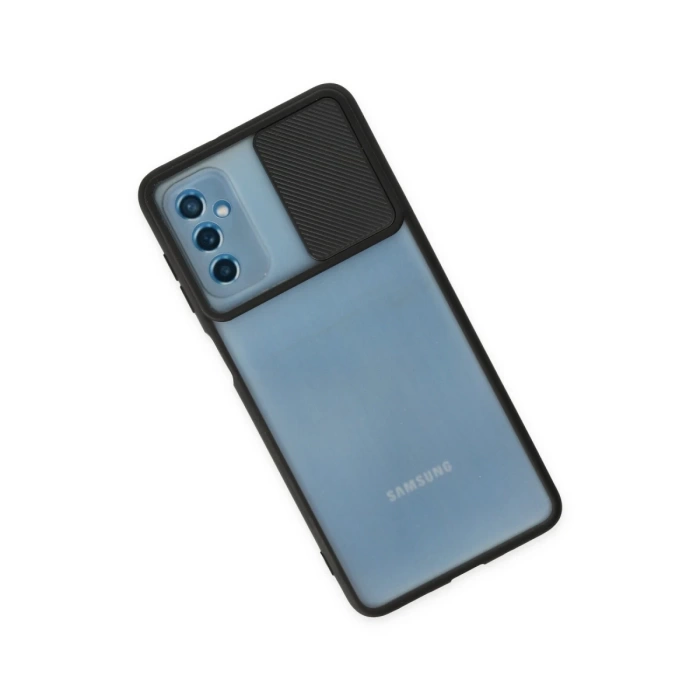 Newface Samsung Galaxy M52 5G Kılıf Palm Buzlu Kamera Sürgülü Silikon
