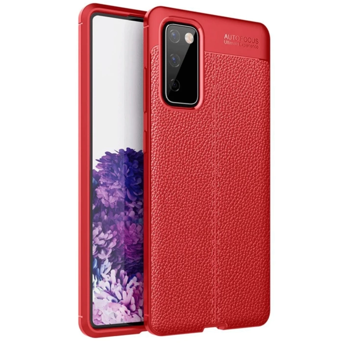 Newface Samsung Galaxy S20 FE Kılıf Auto Focus Kapak - Kırmızı