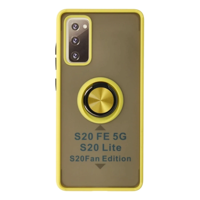 Newface Samsung Galaxy S20 FE Kılıf Montreal Yüzüklü Silikon Kapak