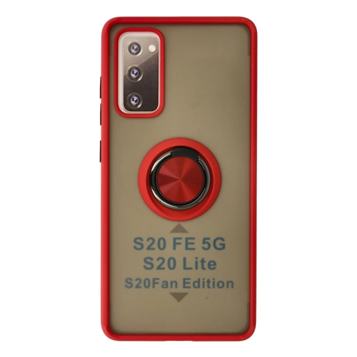 Newface Samsung Galaxy S20 FE Kılıf Montreal Yüzüklü Silikon Kapak