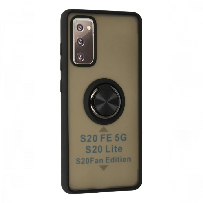 Newface Samsung Galaxy S20 FE Kılıf Montreal Yüzüklü Silikon Kapak