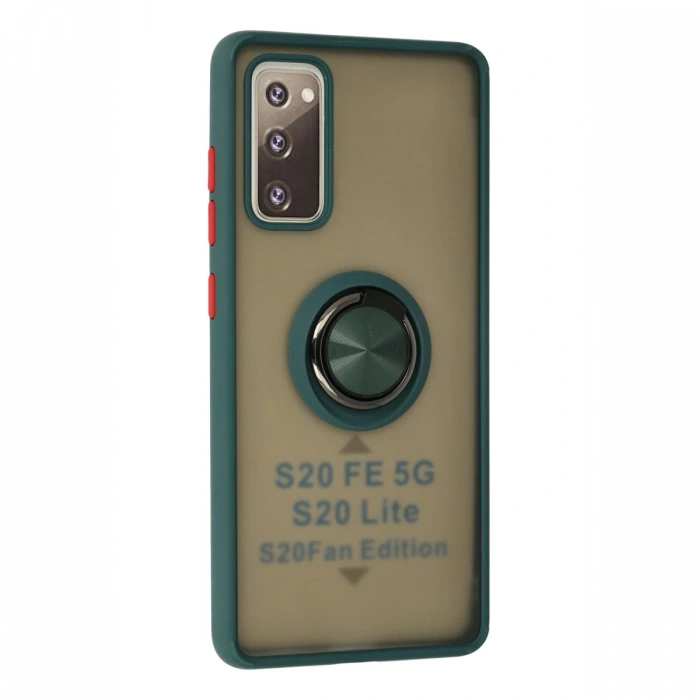 Newface Samsung Galaxy S20 FE Kılıf Montreal Yüzüklü Silikon Kapak