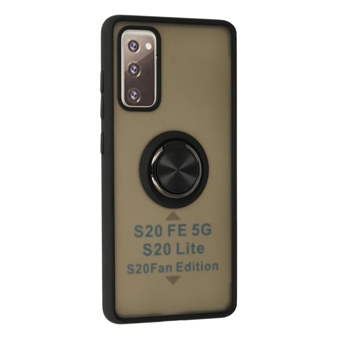 Newface Samsung Galaxy S20 FE Kılıf Montreal Yüzüklü Silikon Kapak
