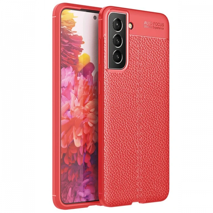 Samsung Galaxy S21 FE Kılıf Auto Focus Kapak - Kırmızı