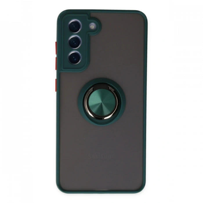 Newface Samsung Galaxy S21 FE Kılıf Montreal Yüzüklü Silikon Kapak